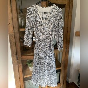 Lucky Brand Paisley Long Sleeve Dress